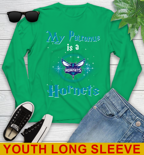 NBA Basketball Harry Potter My Patronus Is A Charlotte Hornets Youth Long Sleeve 7