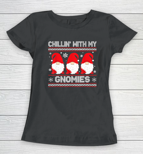 Chillin With My Gnomies Matching Family Christmas Gnome Women's T-Shirt