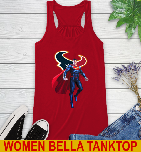 NFL Superman DC Sports Football Houston Texans Racerback Tank 6