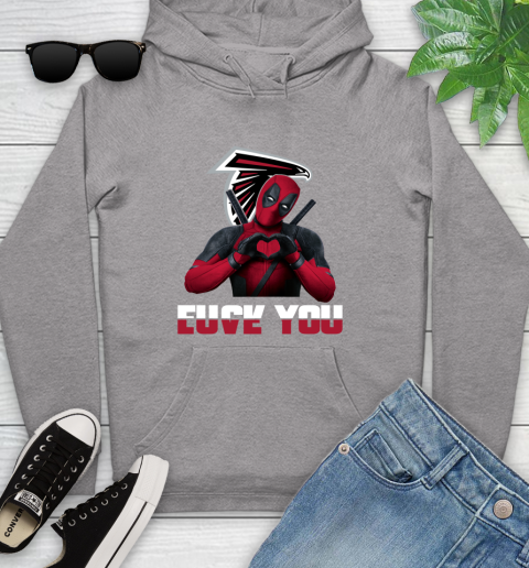NHL Atlanta Falcons Deadpool Love You Fuck You Football Sports Youth Hoodie 6