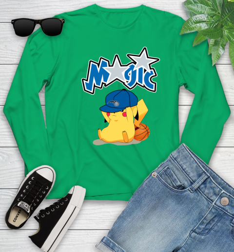 NBA Pikachu Basketball Sports Orlando Magic Youth Long Sleeve 6
