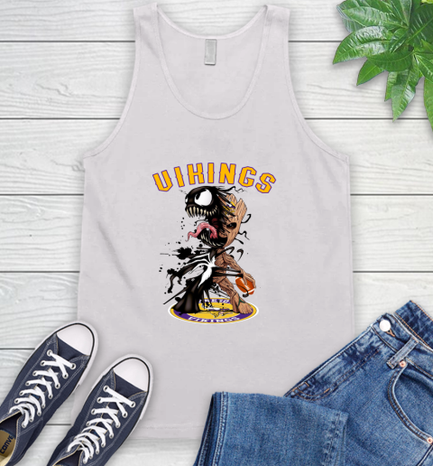 NFL Minnesota Vikings Football Venom Groot Guardians Of The Galaxy Tank Top