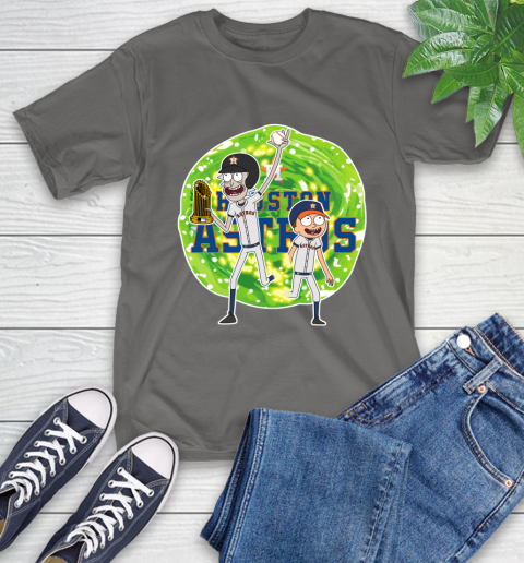 MLB Houston Astros Rick And Morty Commissioner's Trophy Baseball Sports T-Shirt 9