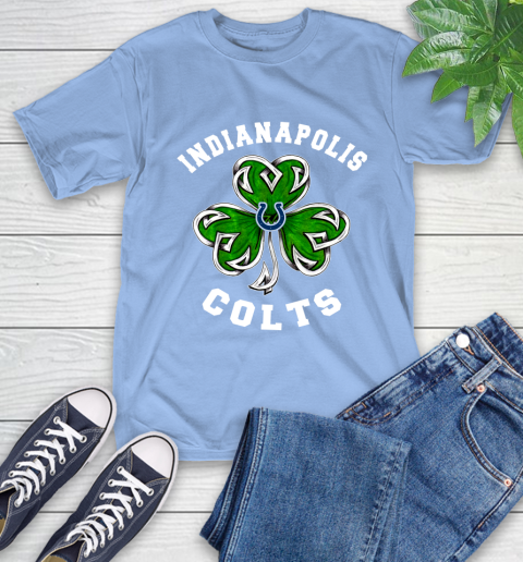 NFL Indianapolis Colts Three Leaf Clover St Patrick's Day Football Sports T-Shirt 12
