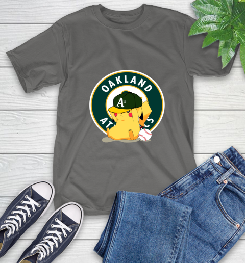 MLB Pikachu Baseball Sports Oakland Athletics T-Shirt 9