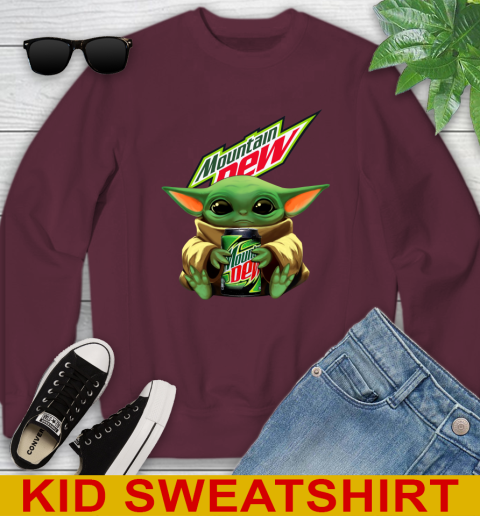 Star Wars Baby Yoda Hugs Mountain Dew Soft Drink Shirt 117