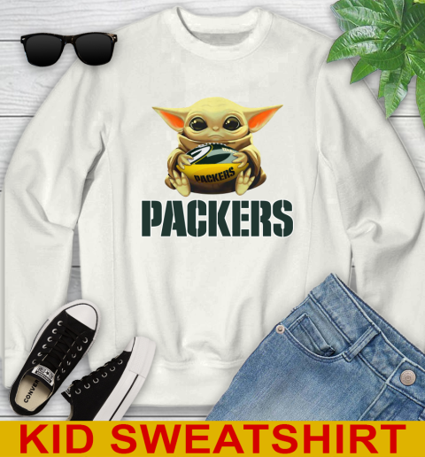 NFL Football Green Bay Packers Baby Yoda Star Wars Shirt Youth Sweatshirt