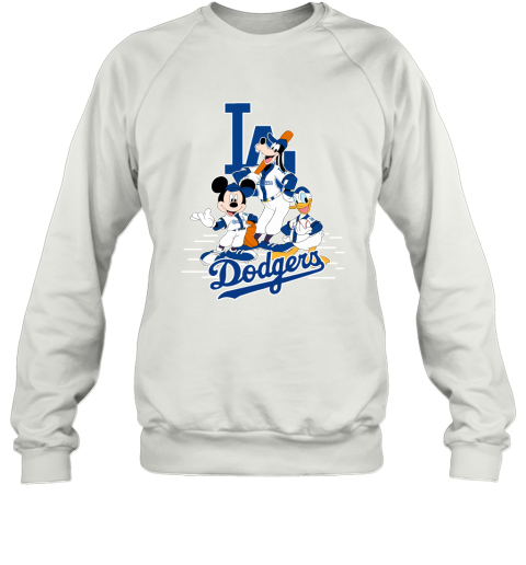 Los Angeles Dodgers Mickey Donald And Goofy Baseball Sweatshirt