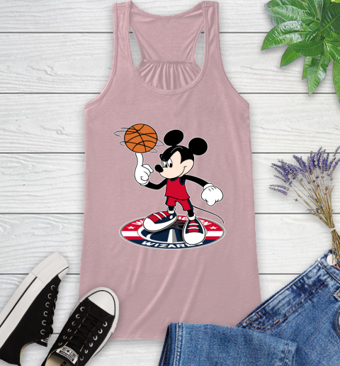 NBA Basketball Washington Wizards Cheerful Mickey Disney Shirt Racerback Tank 10
