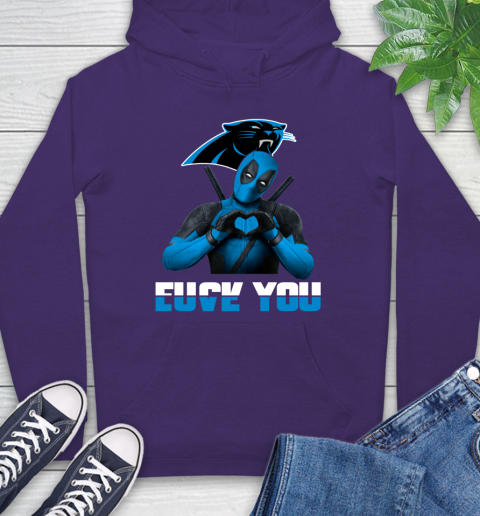 NHL Carolina Panthers Deadpool Love You Fuck You Football Sports Hoodie 5
