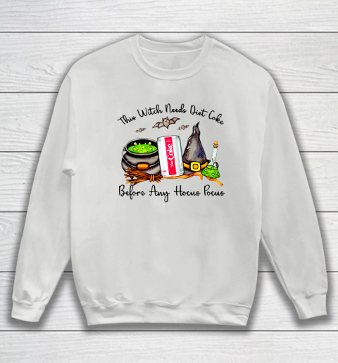 Hocus Pocus Halloween  This Witch Need Diet Coke Sweatshirt 3