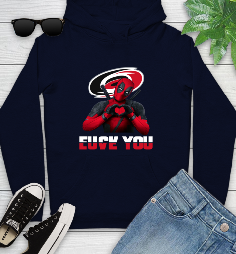 NHL Carolina Hurricanes Deadpool Love You Fuck You Hockey Sports Youth Hoodie 4 NHL Carolina Hurricanes Deadpool Love You Fuck You Hockey Sports Youth Hoodie - Image 4
