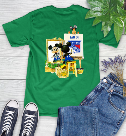 NHL Hockey New York Rangers Mickey Drawing Shirt 88