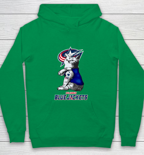 NHL My Cat Loves Columbus Blue Jackets Hockey Youth Hoodie 4