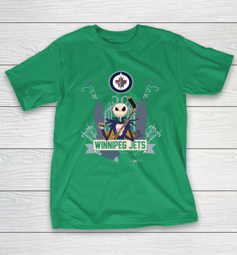 NHL Winnipeg Jets Hockey Jack Skellington Halloween T-Shirt 5