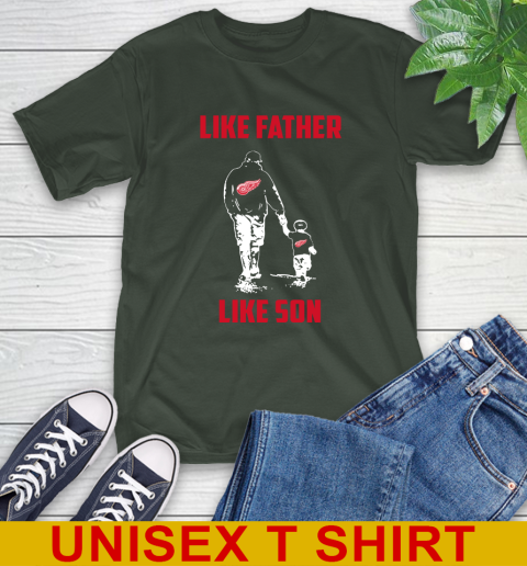 Detroit Red Wings NHL Hockey Like Father Like Son Sports T-Shirt 6