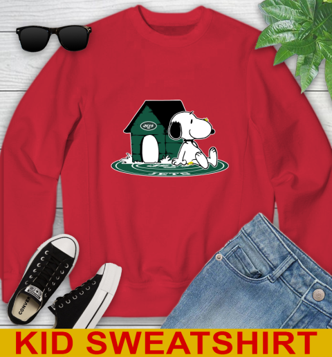 NFL Football New York Jets Snoopy The Peanuts Movie Shirt Youth Sweatshirt 8