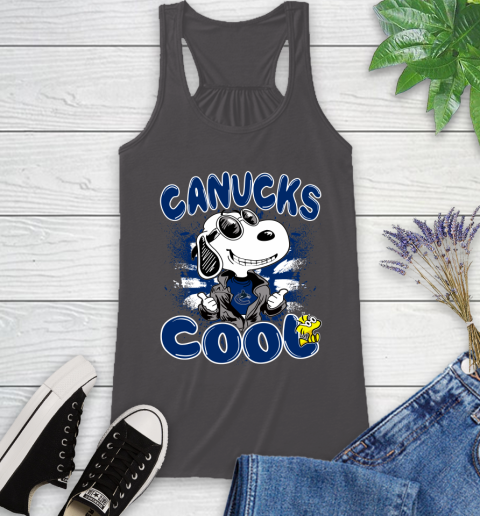 NHL Hockey Vancouver Canucks Cool Snoopy Shirt Racerback Tank - Image 10