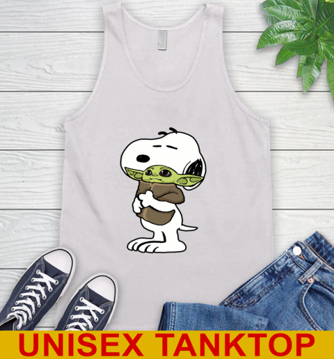 Snoopy Hugging Baby Yoda Shirt 70
