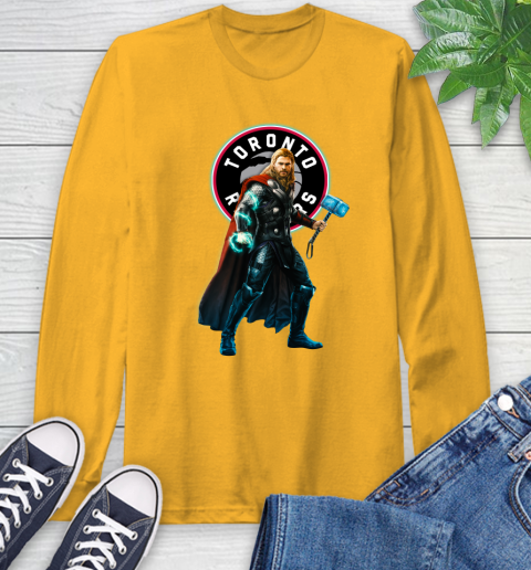 NBA Thor Avengers Endgame Basketball Toronto Raptors Long Sleeve T-Shirt 3
