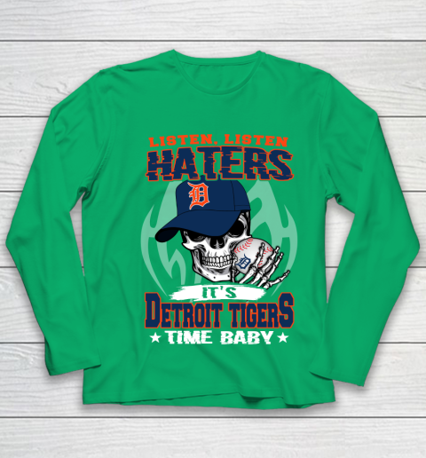 Listen Haters It is TIGERS Time Baby MLB Youth Long Sleeve 4