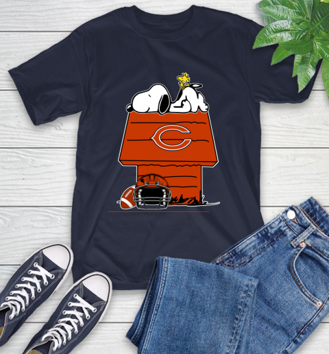 Chicago Bears NFL Football Snoopy Woodstock The Peanuts Movie T-Shirt 4
