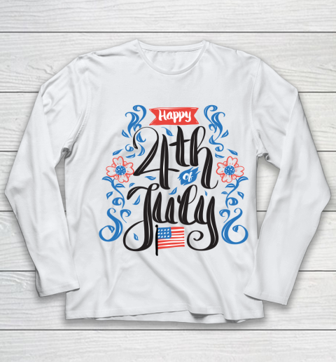Independence Day 4th Of July All American  US Flag Cap, 4th of July Youth Long Sleeve
