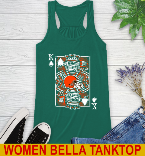 Cleveland Browns NFL Football The King Of Spades Death Cards Shirt Racerback Tank 5