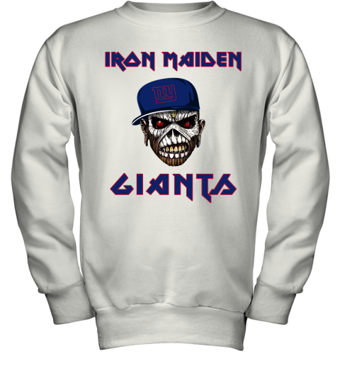 NFL New York Giants Iron Maiden Rock Band Music Football Sports nO2OwER1stU youth sweatshirt 47 95 151514 front white