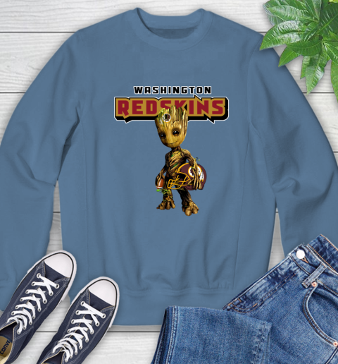 Washington Redskins NFL Football Groot Marvel Guardians Of The Galaxy Sweatshirt 7