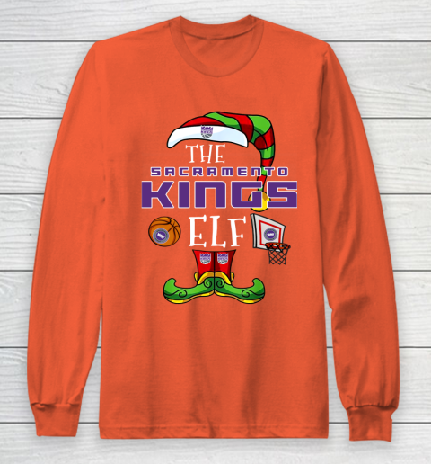 Sacramento Kings Christmas ELF Funny NBA Long Sleeve T-Shirt 3