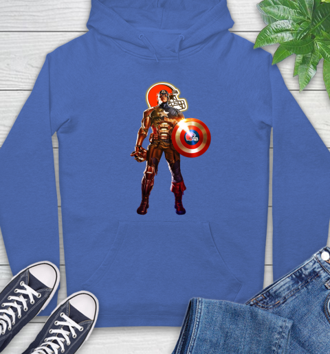 NFL Captain America Marvel Avengers Endgame Football Sports Cleveland Browns Hoodie 9