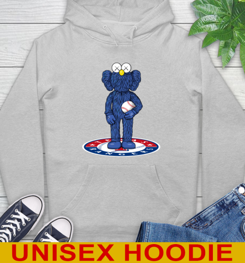 MLB Baseball Texas Rangers Kaws Bff Blue Figure Shirt Hoodie 6