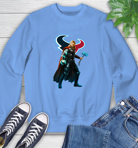 NFL Thor Avengers Endgame Football Houston Texans Sweatshirt 11