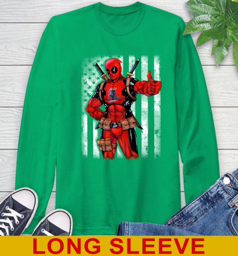 MLB Baseball Kansas City Royals Deadpool American Flag Shirt Long Sleeve T-Shirt 8