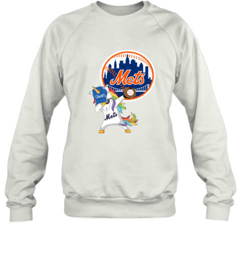 Hip Hop Dabbing Unicorn Flippin Love New York Mets Sweatshirt