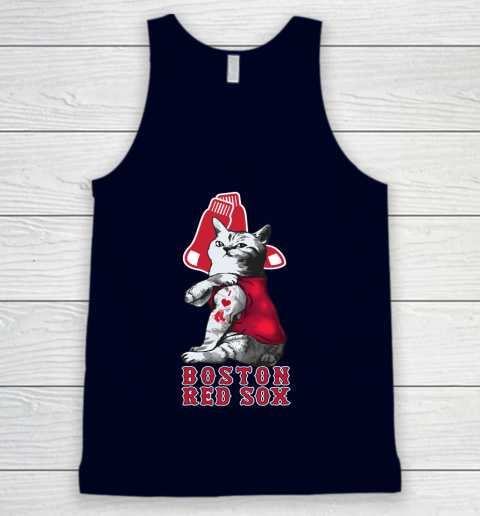 MLB Baseball My Cat Loves Boston Red Sox Tank Top 2