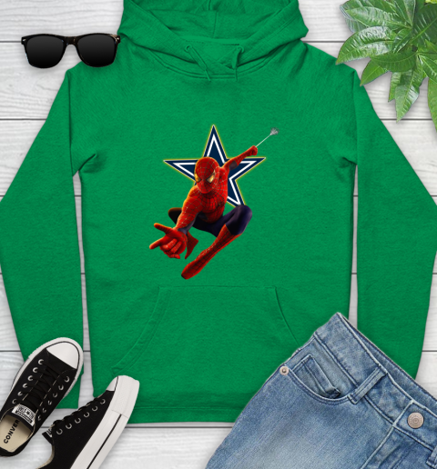 NFL Spider Man Avengers Endgame Football Dallas Cowboys Youth Hoodie 7