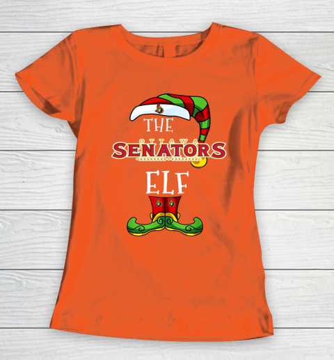 Ottawa Senators Christmas ELF Funny NHL Women's T-Shirt 3