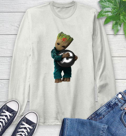 NHL Groot Guardians Of The Galaxy Hockey Sports Calgary Flames Long Sleeve T-Shirt 12