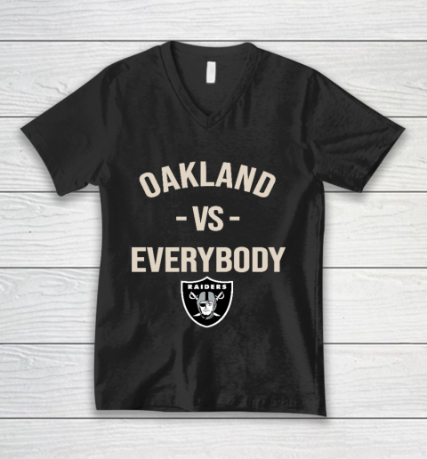 Oakland Raiders Vs Everybody V-Neck T-Shirt