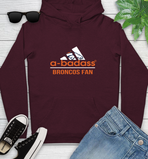 Denver Broncos NFL Football A Badass Adidas Adoring Fan Sports Youth Hoodie 7