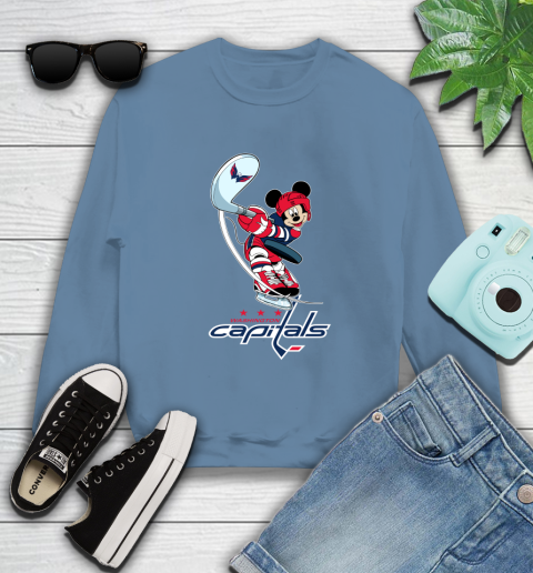 NHL Hockey Washington Capitals Cheerful Mickey Mouse Shirt Sweatshirt 8