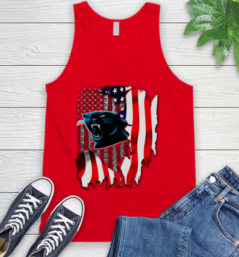 Carolina Panthers NFL Football American Flag Tank Top - Image 6