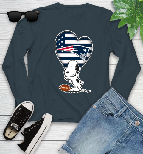 New England Patriots NFL Football The Peanuts Movie Adorable Snoopy Youth Long Sleeve 8