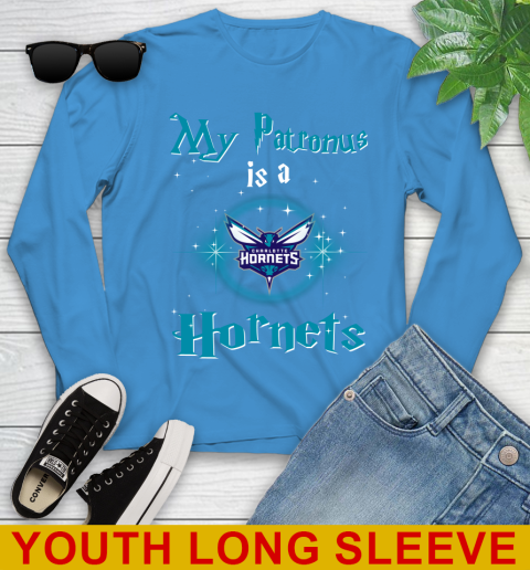 NBA Basketball Harry Potter My Patronus Is A Charlotte Hornets Youth Long Sleeve 8