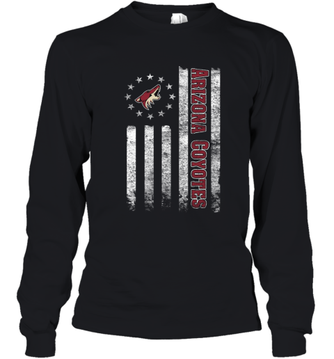 NHL American Flag Hockey Sports Arizona Coyotes Youth Long Sleeve