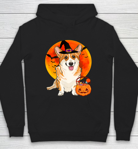 Dog Halloween Pembroke Welsh Corgi Jack O Lantern Pumpkin T Shirt.6YS5TYUNC4 Hoodie