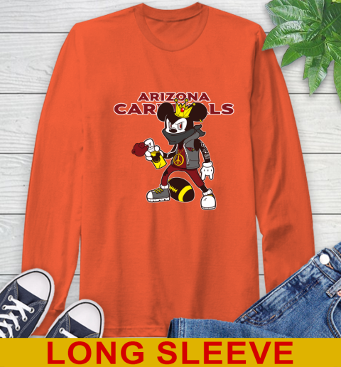 Arizona Cardinals NFL Football Mickey Peace Sign Sports Long Sleeve T-Shirt 5