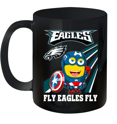 NFL Football Philadelphia Eagles Captain America Marvel Avengers Minion Shirt Ceramic Mug 11oz
